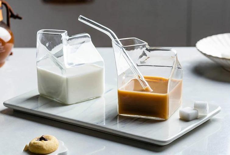Glass Brew Cube with Glass Straw