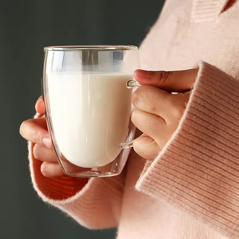 Double Wall Tea & Coffee Glass Mug - 350 ML