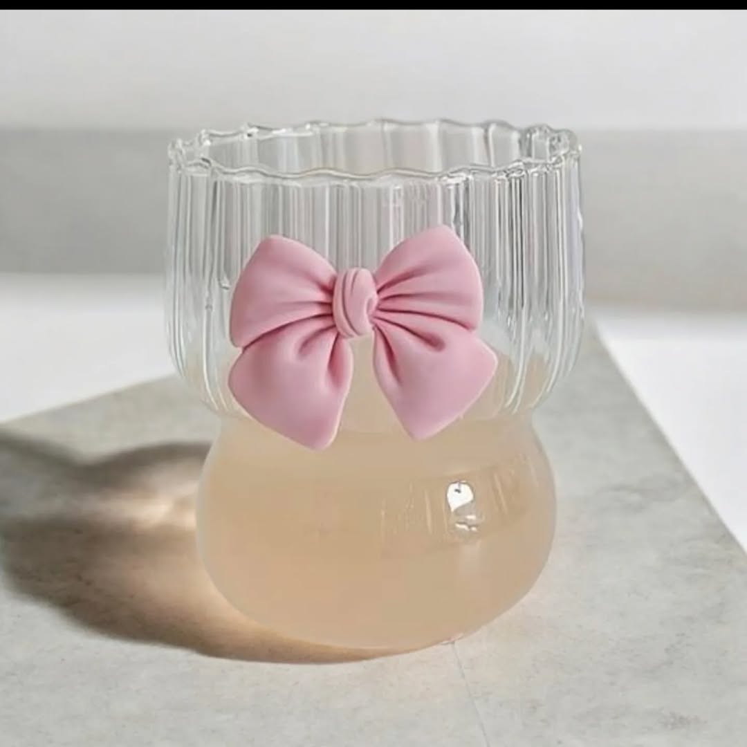 Lavender Lush Glass with Lavander Bow