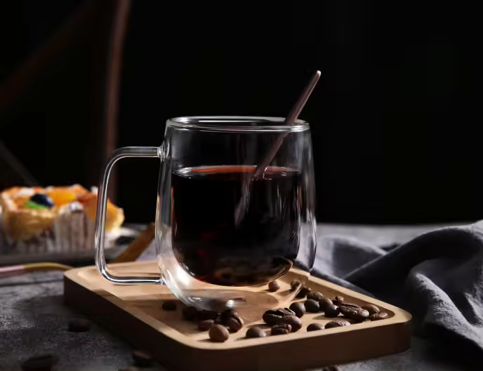 Double Wall Tea & Coffee Glass Mug - 330 ML