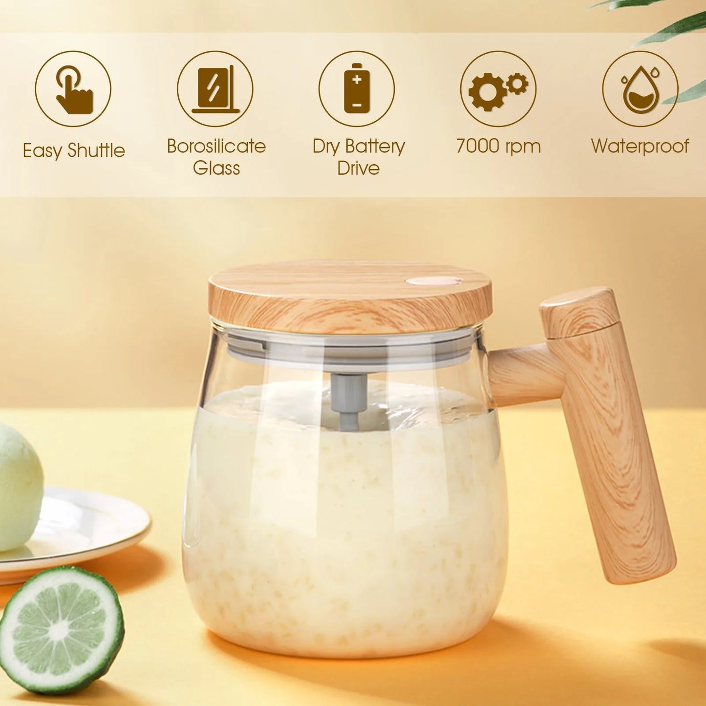 EvoBlend Self Stirring Frothing Mug - Automated & Rechargeable