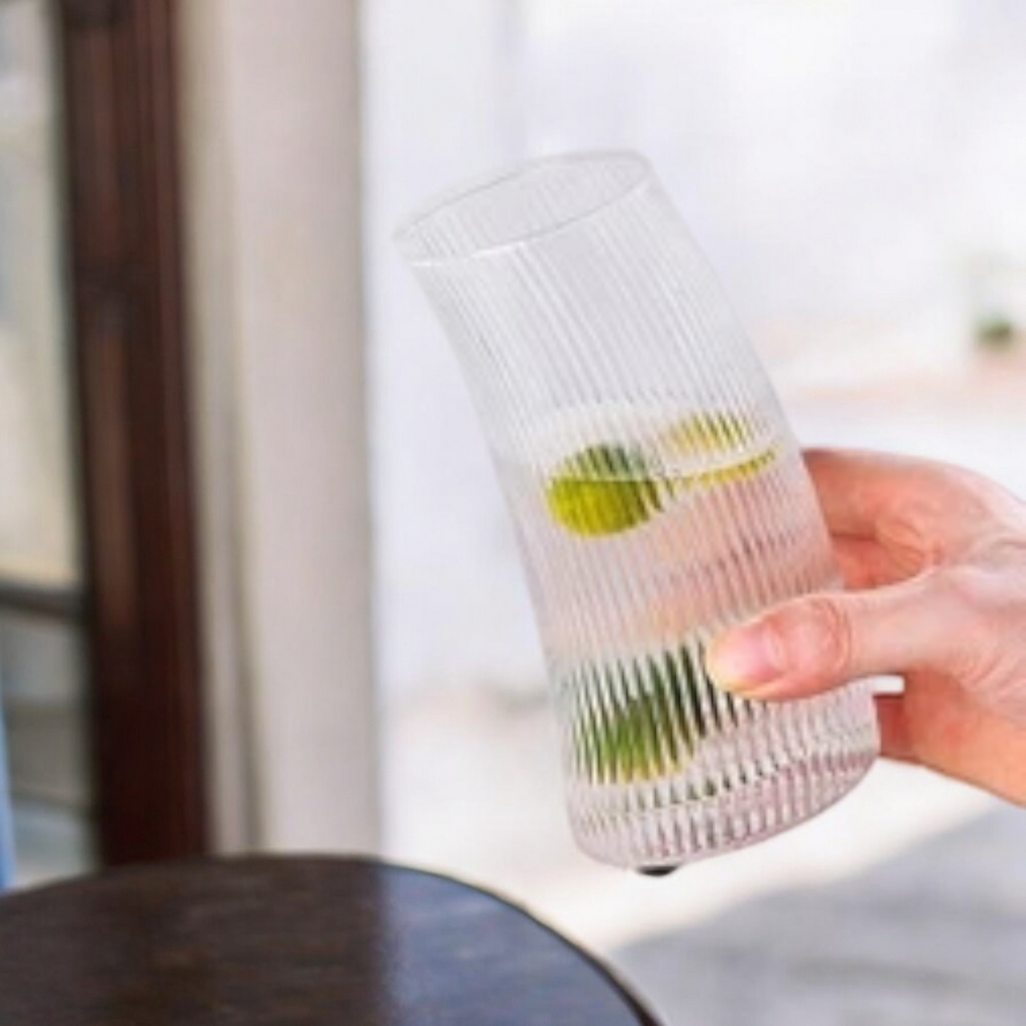 Curvella Tall Ribbed Glass - Set of 6