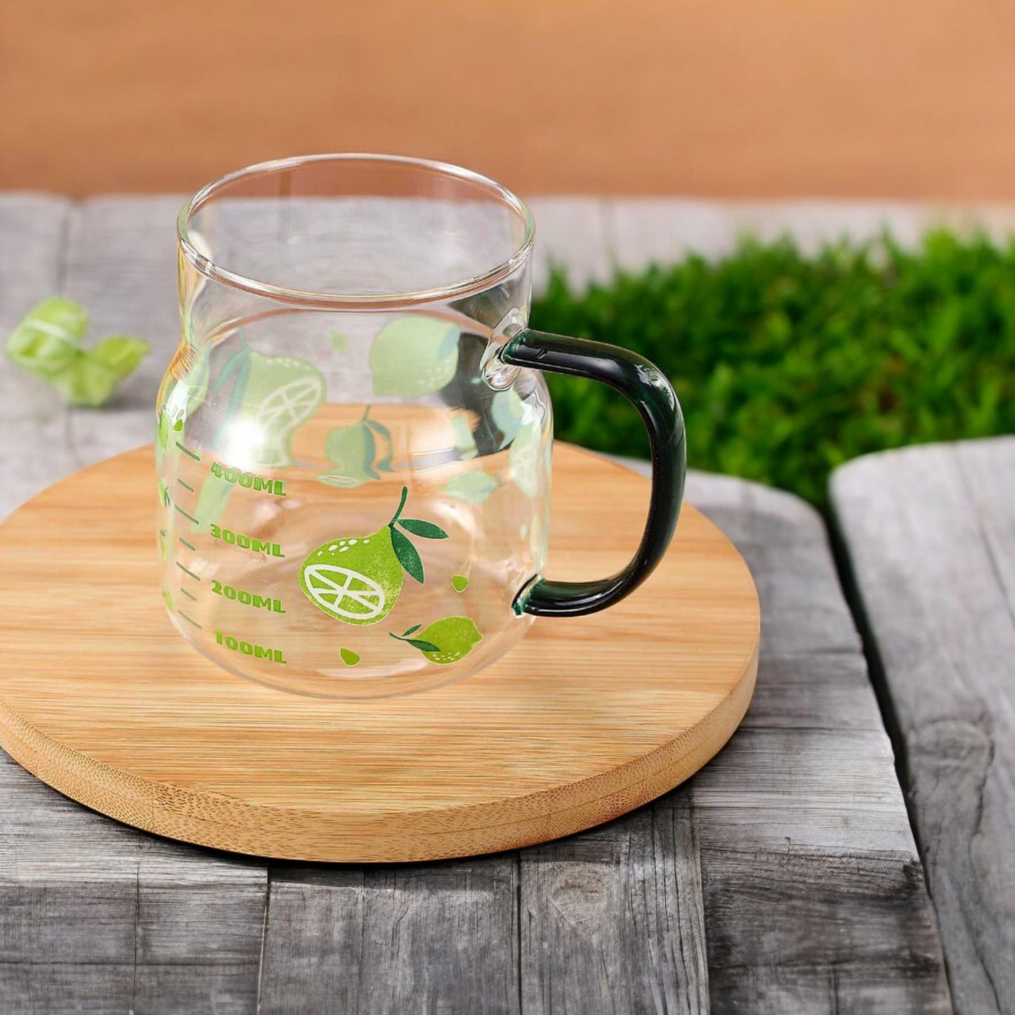 Sublimated Glass Tank with Glass Straw (Dash of Green)