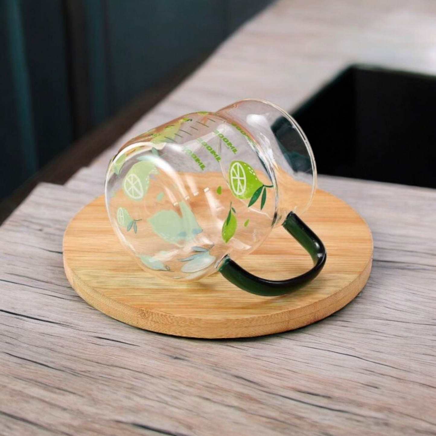 Sublimated Glass Tank with Glass Straw (Dash of Green)