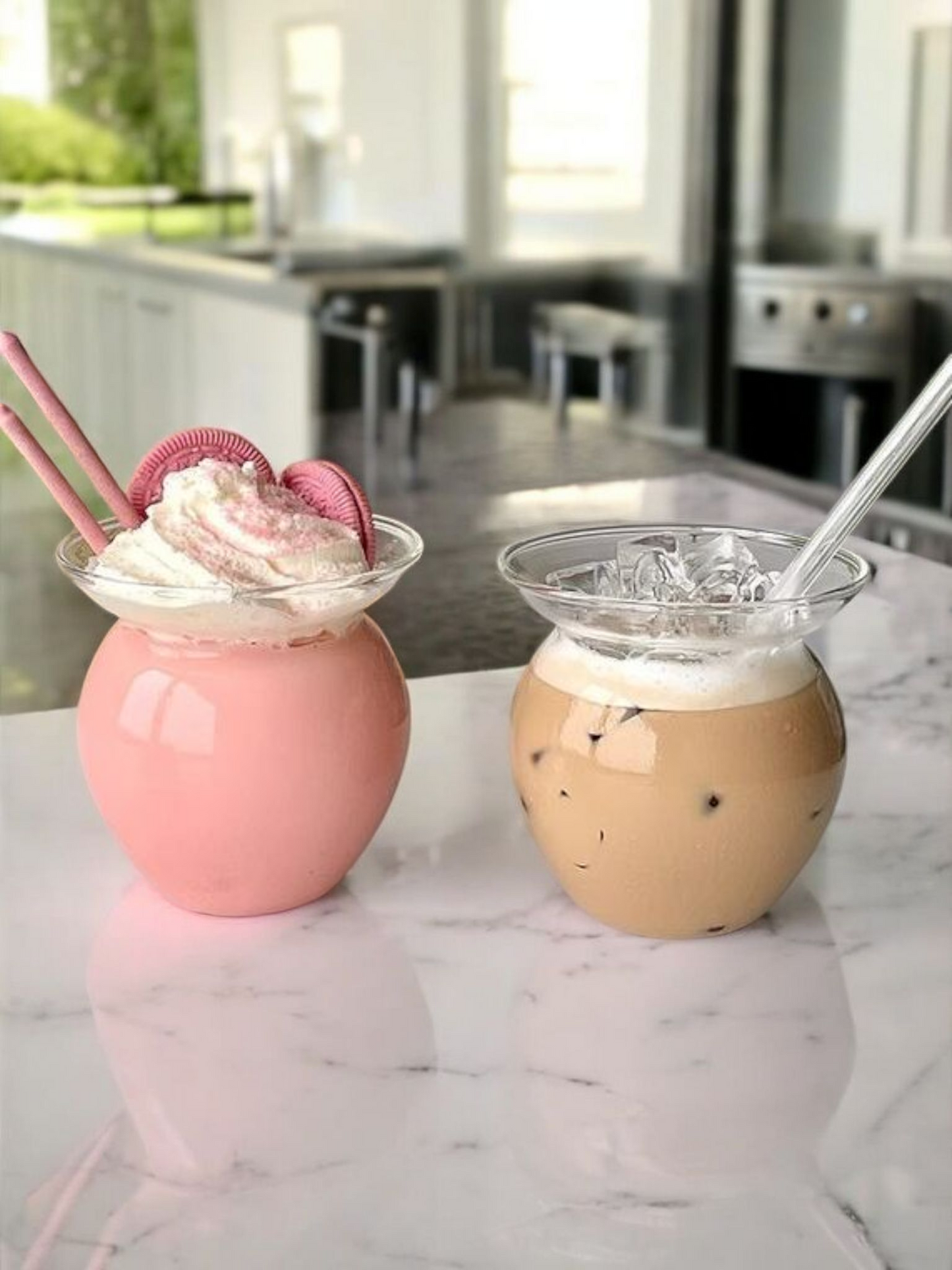 FroyoFlair Glass Cup Bowl for Sundae Ice cream, Smoothies, Milkshake Dessert