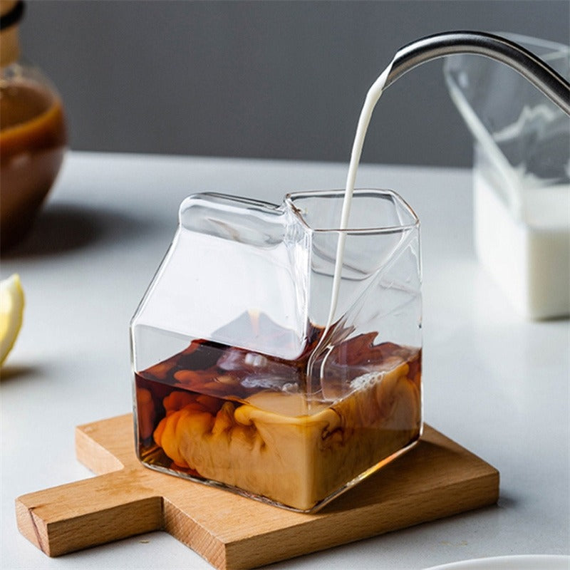 Glass Brew Cube with Glass Straw