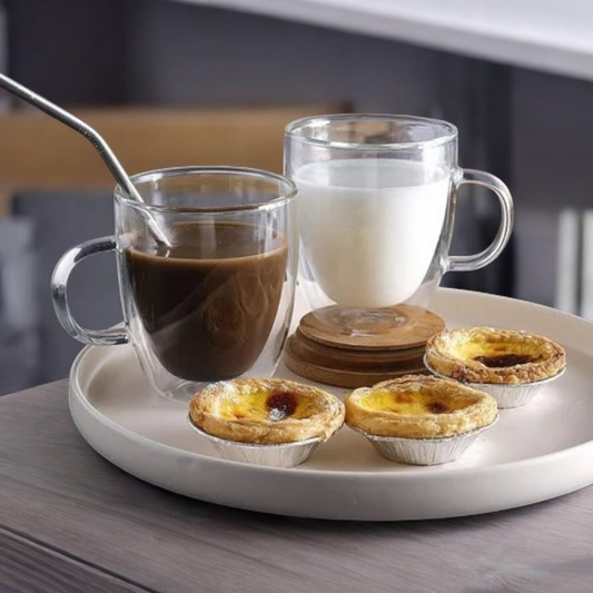 Double Wall Tea & Coffee Glass Mug - 350 ML