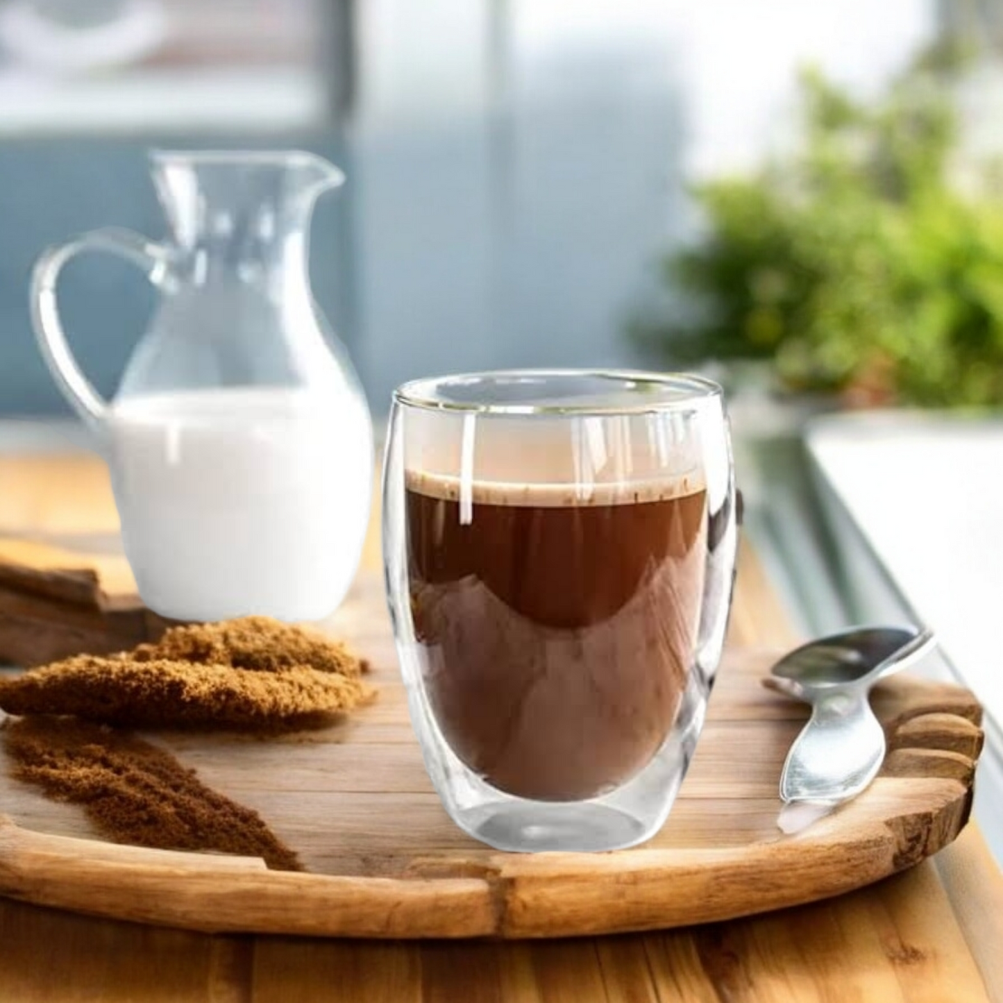 Double Wall Tea & Coffee Glass Mug - 350 ML