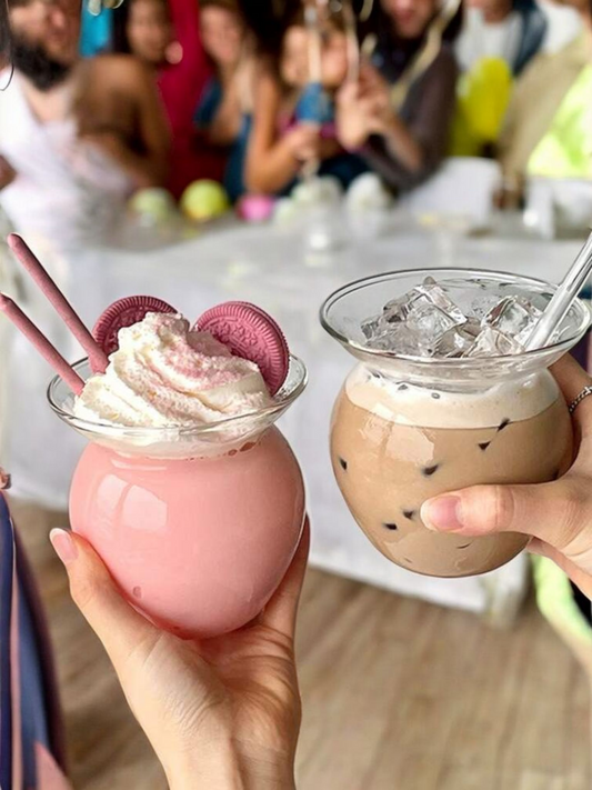 FroyoFlair Glass Cup Bowl for Sundae Ice cream, Smoothies, Milkshake Dessert