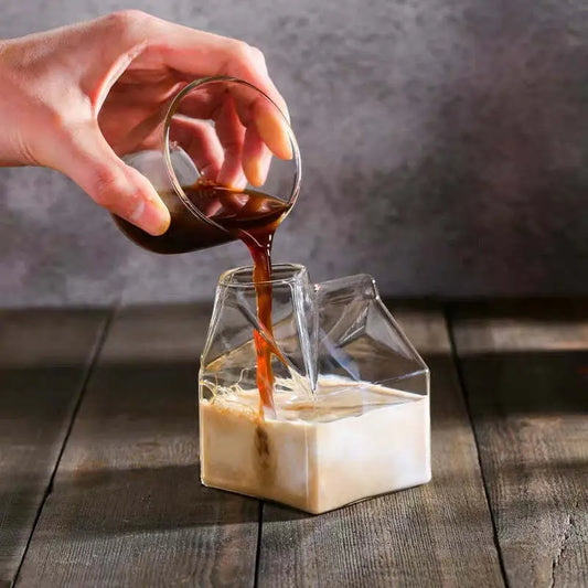 Glass Brew Cube with Glass Straw