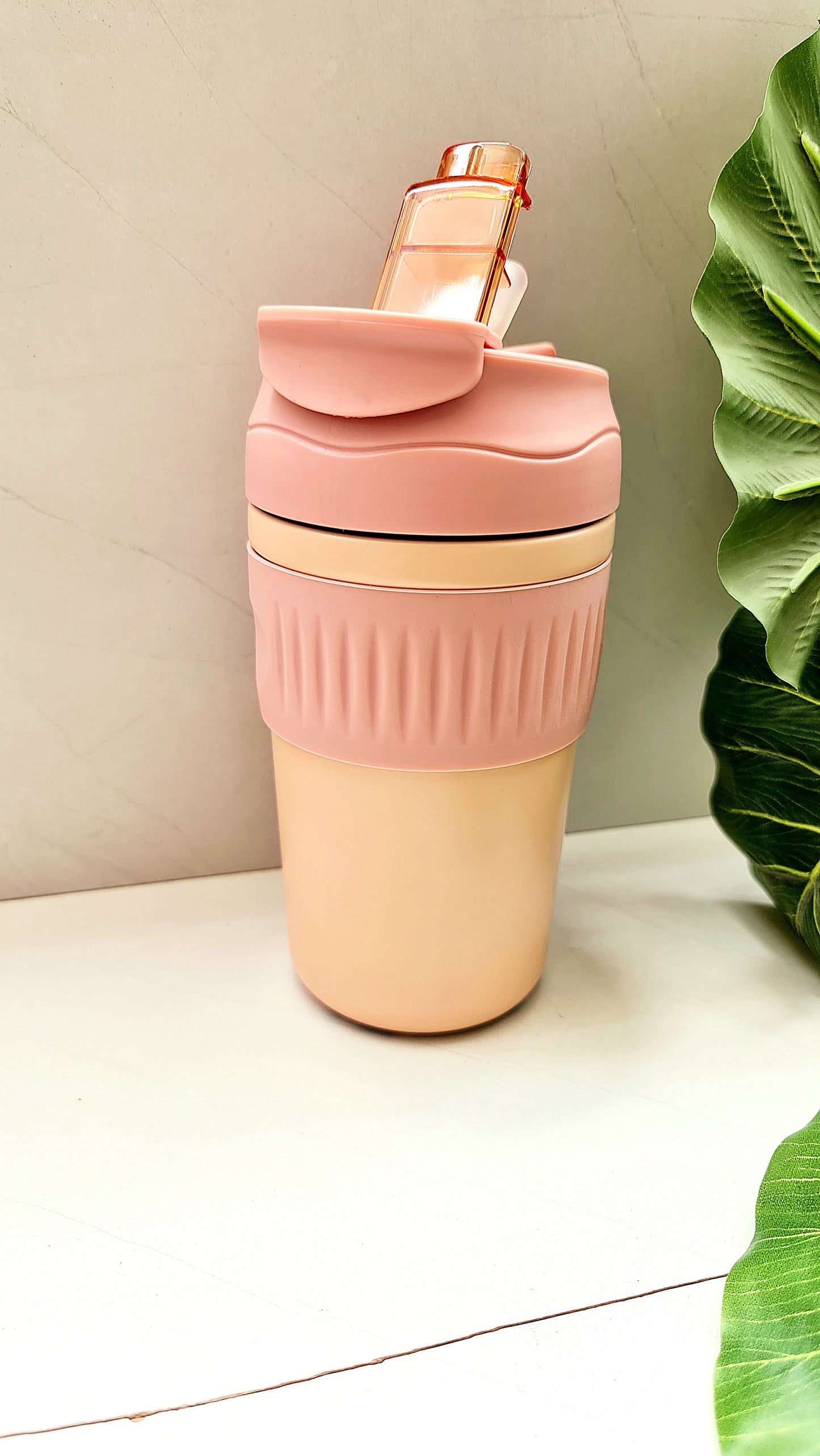 Pink Nova Tumbler with Dual Sipping Mechanism