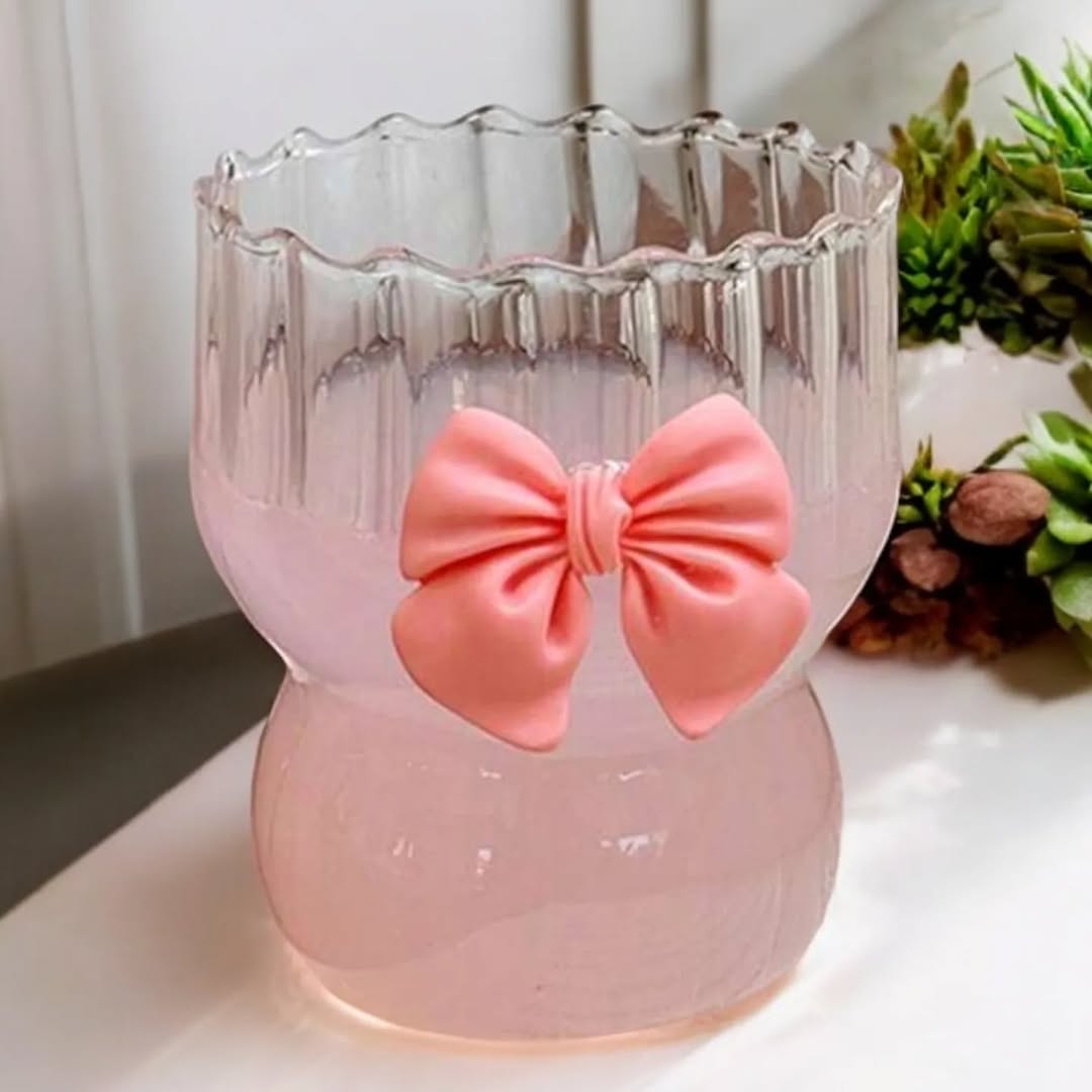 Rosabella glass with Baby Pink Bow