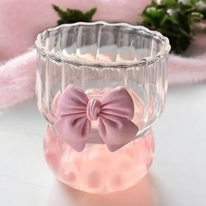 Lavender Lush Glass with Lavander Bow