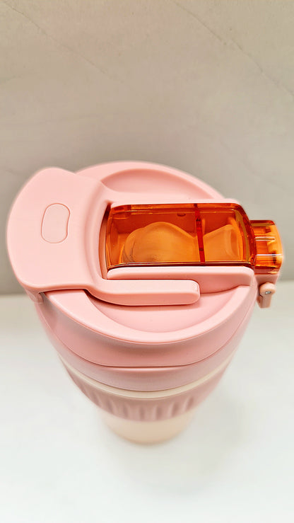 Pink Nova Tumbler with Dual Sipping Mechanism