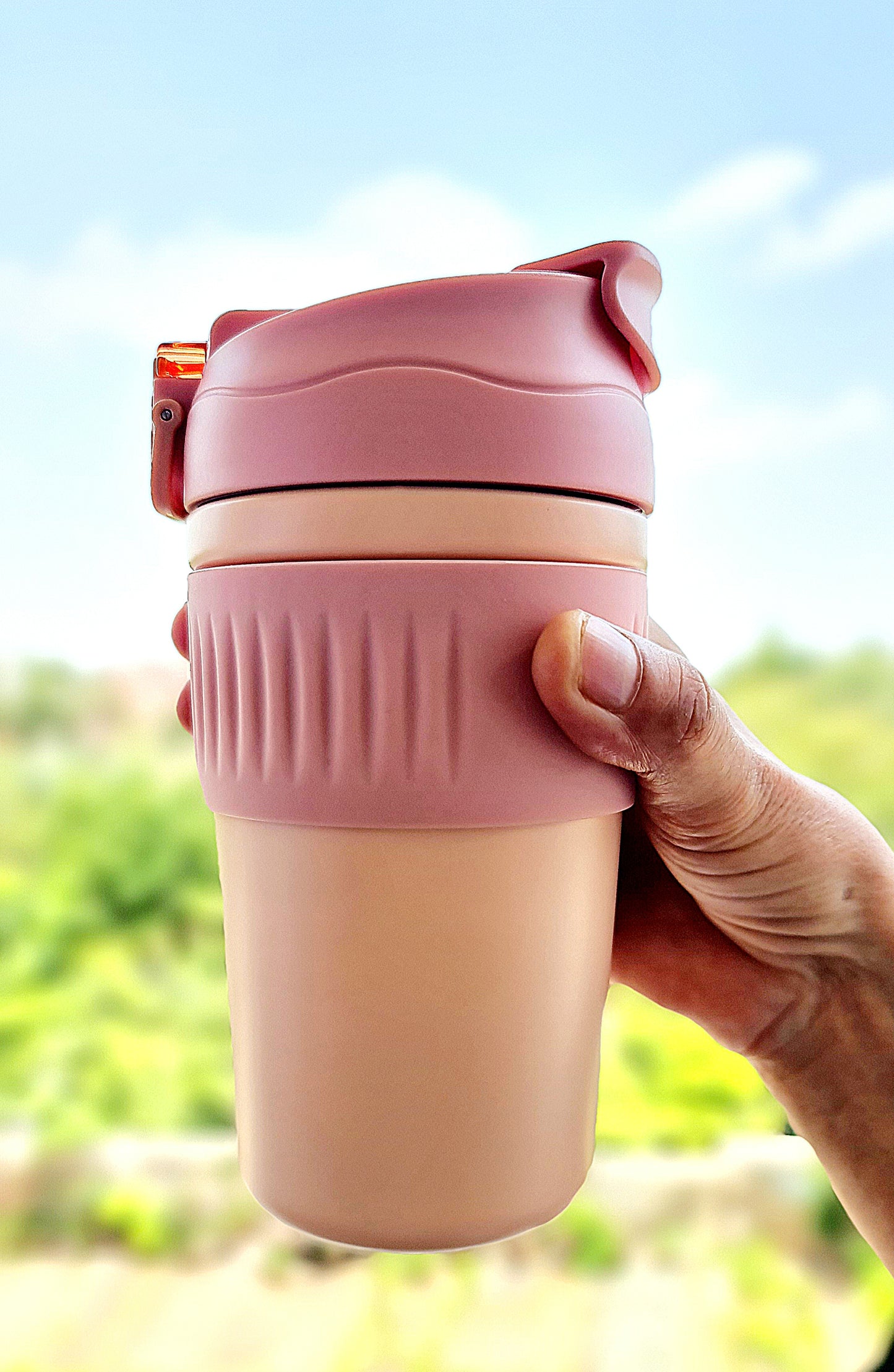 Pink Nova Tumbler with Dual Sipping Mechanism