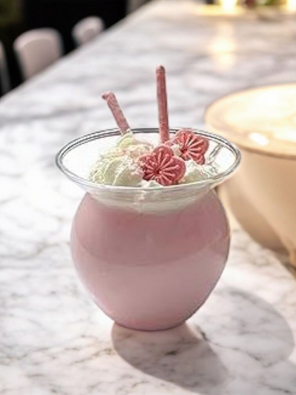 FroyoFlair Glass Cup Bowl for Sundae Ice cream, Smoothies, Milkshake Dessert