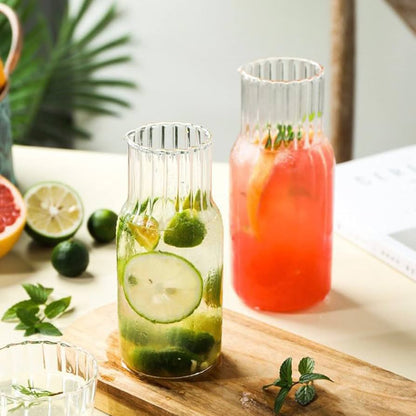 Glass and Pitcher Carafe Set 2 in 1