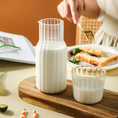 Glass and Pitcher Carafe Set 2 in 1