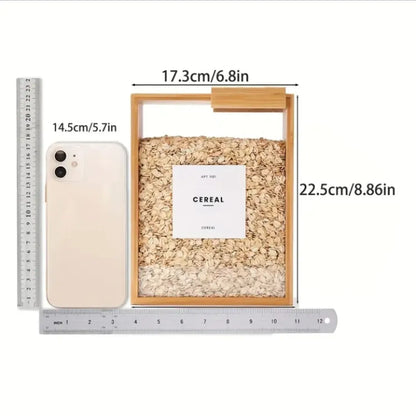 Bamboo Food Storage Container with Labels