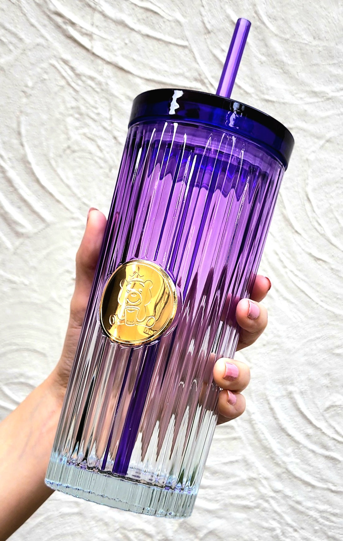 Gradient Glass Cup - Purple