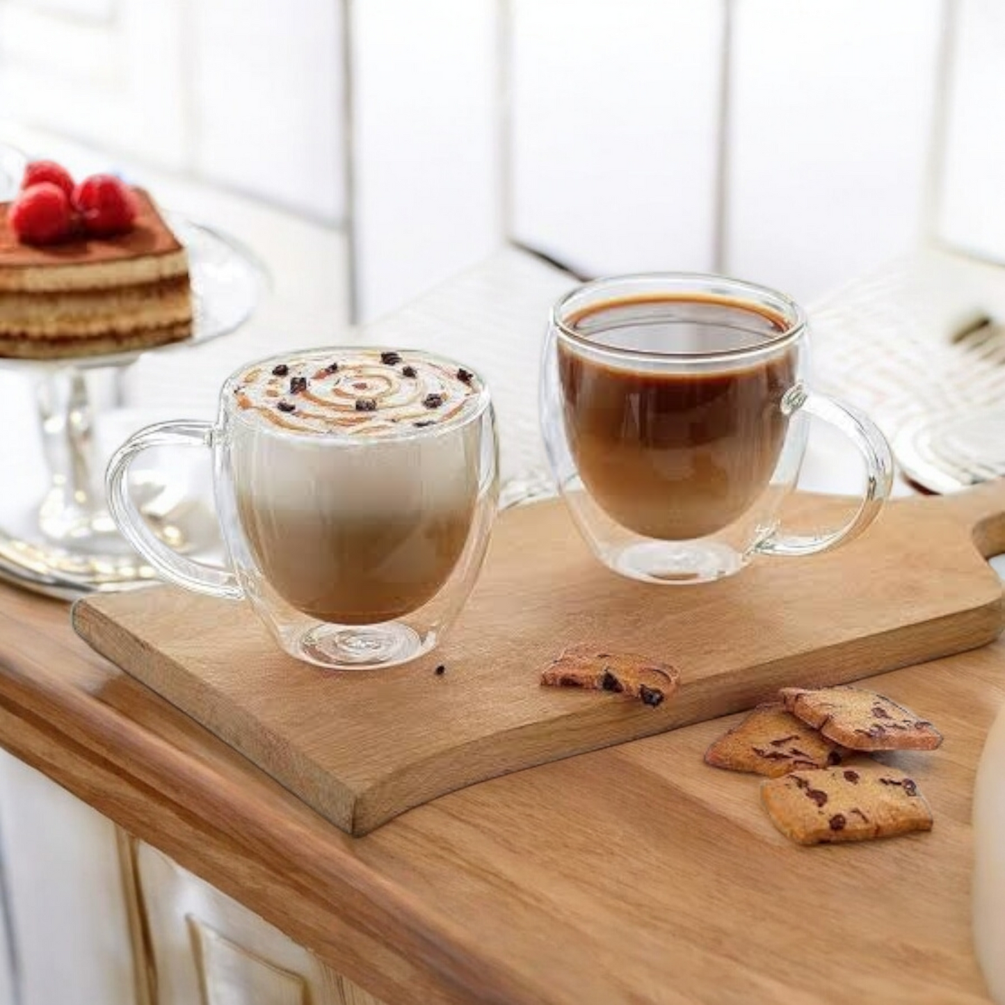 Double Walled Coffee and Tea Glass Cup- 250 ML