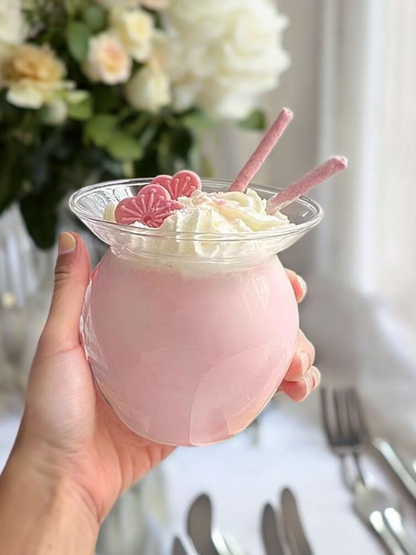 FroyoFlair Glass Cup Bowl for Sundae Ice cream, Smoothies, Milkshake Dessert