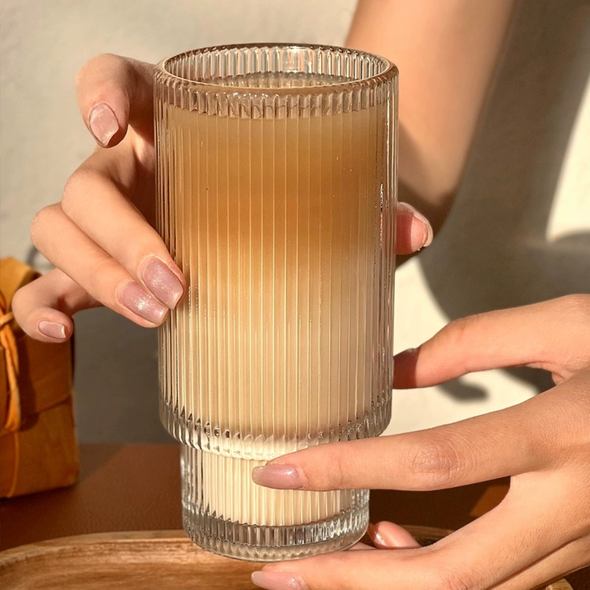 Ribbed Vintage Glass for Coffee Tea and all Winter beverages