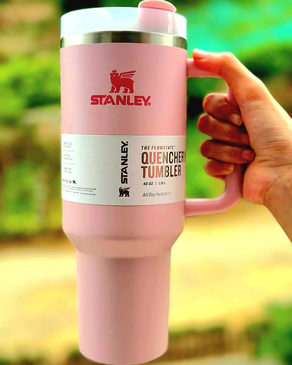 Original Baby Pink Stanley Tumbler with Original Stanley Book and Original Box