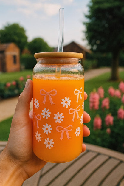 Daisy Charm Glass Cup