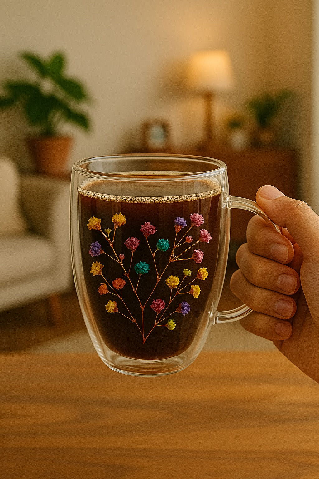 Floral Muse Double Wall Mug