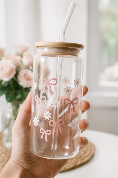 Daisy Charm Glass Cup