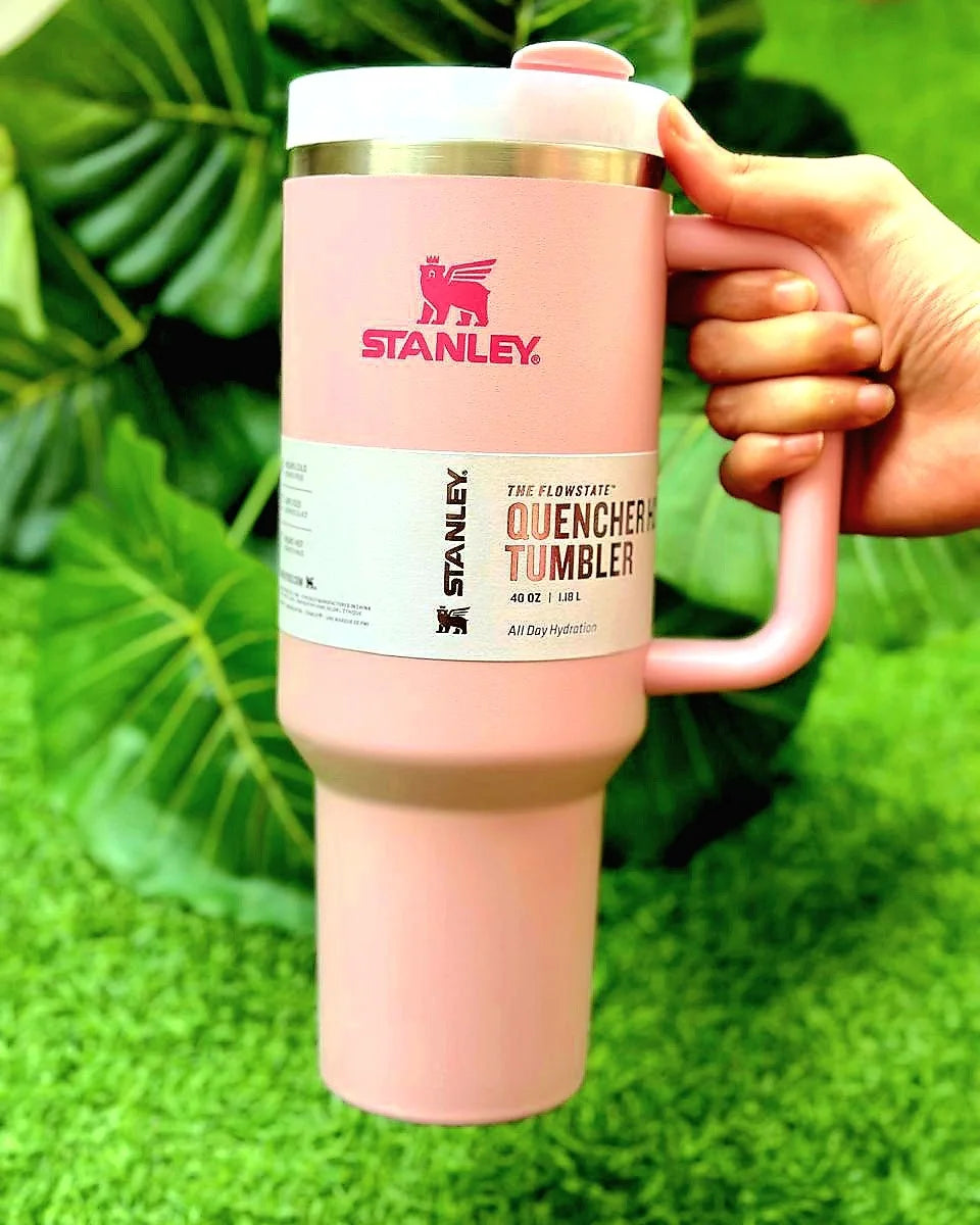 Original Baby Pink Stanley Tumbler with Original Stanley Book and Original Box