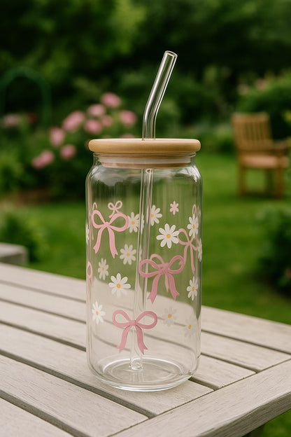 Daisy Charm Glass Cup