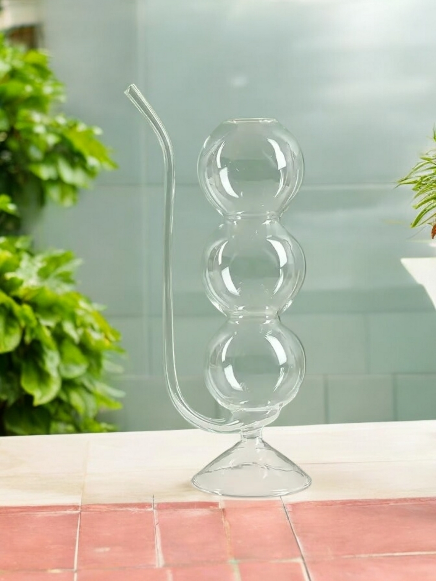 Bubble Blast Goblet Glass