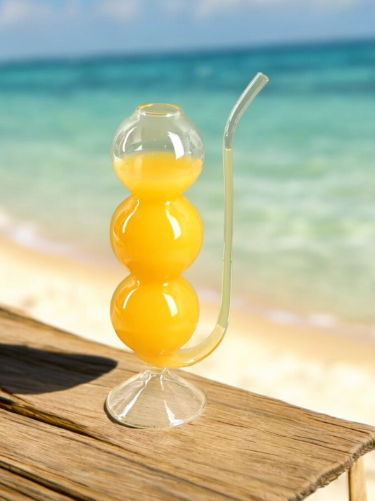 Bubble Blast Goblet Glass